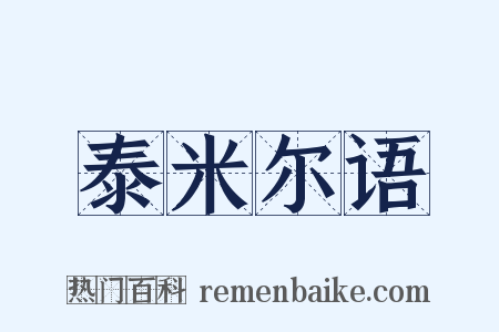泰米尔语是什么意思的图片